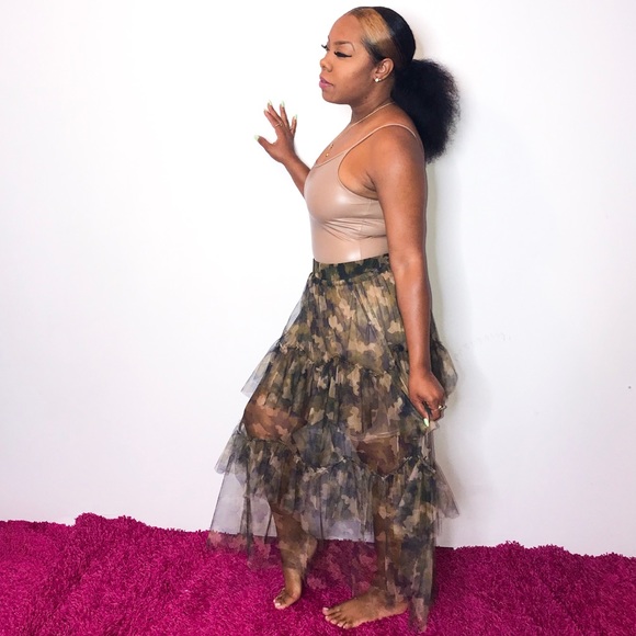 CAMO TULLE SKIRT - Picture 4 of 4
